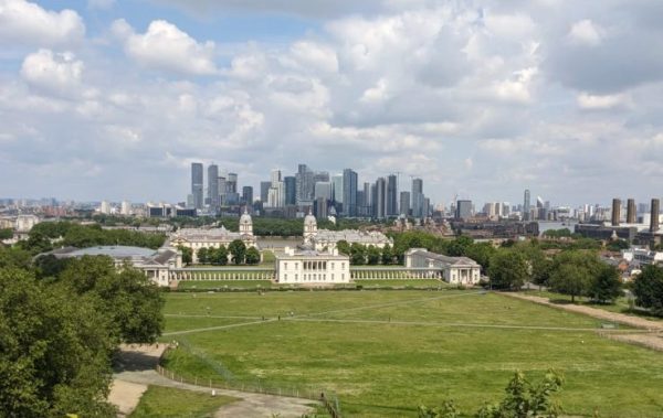 La vista dall'osservatorio di Greenwech: visitare Londra